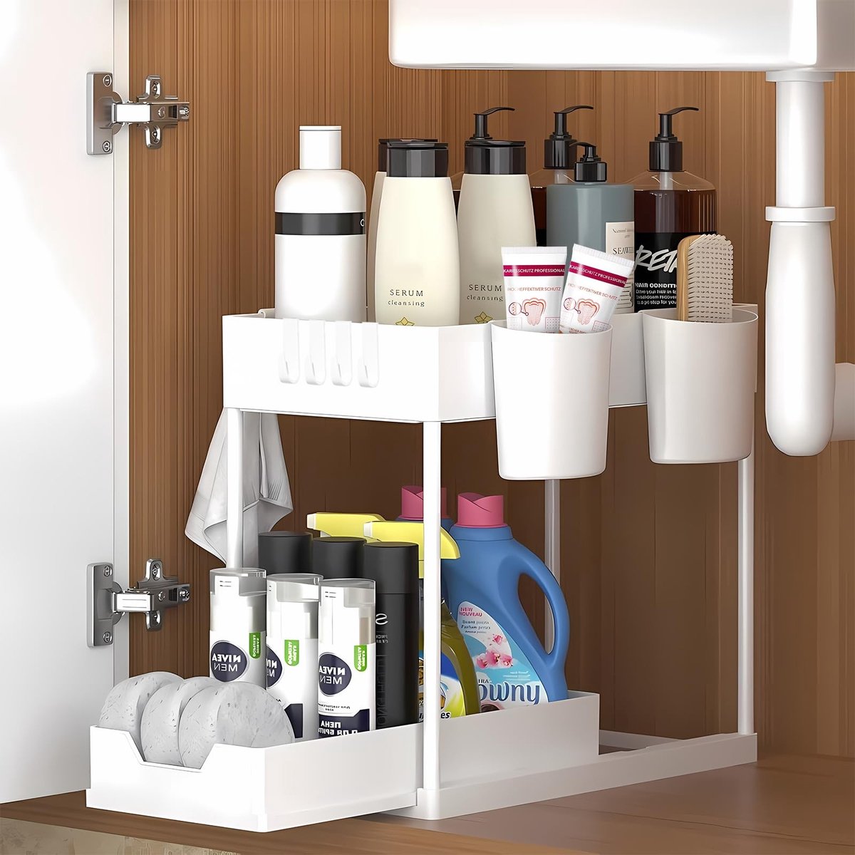 Dailygoods - Onderbouw Opbergorganisatie met 2 Niveaus - Multifunctionele Organizer