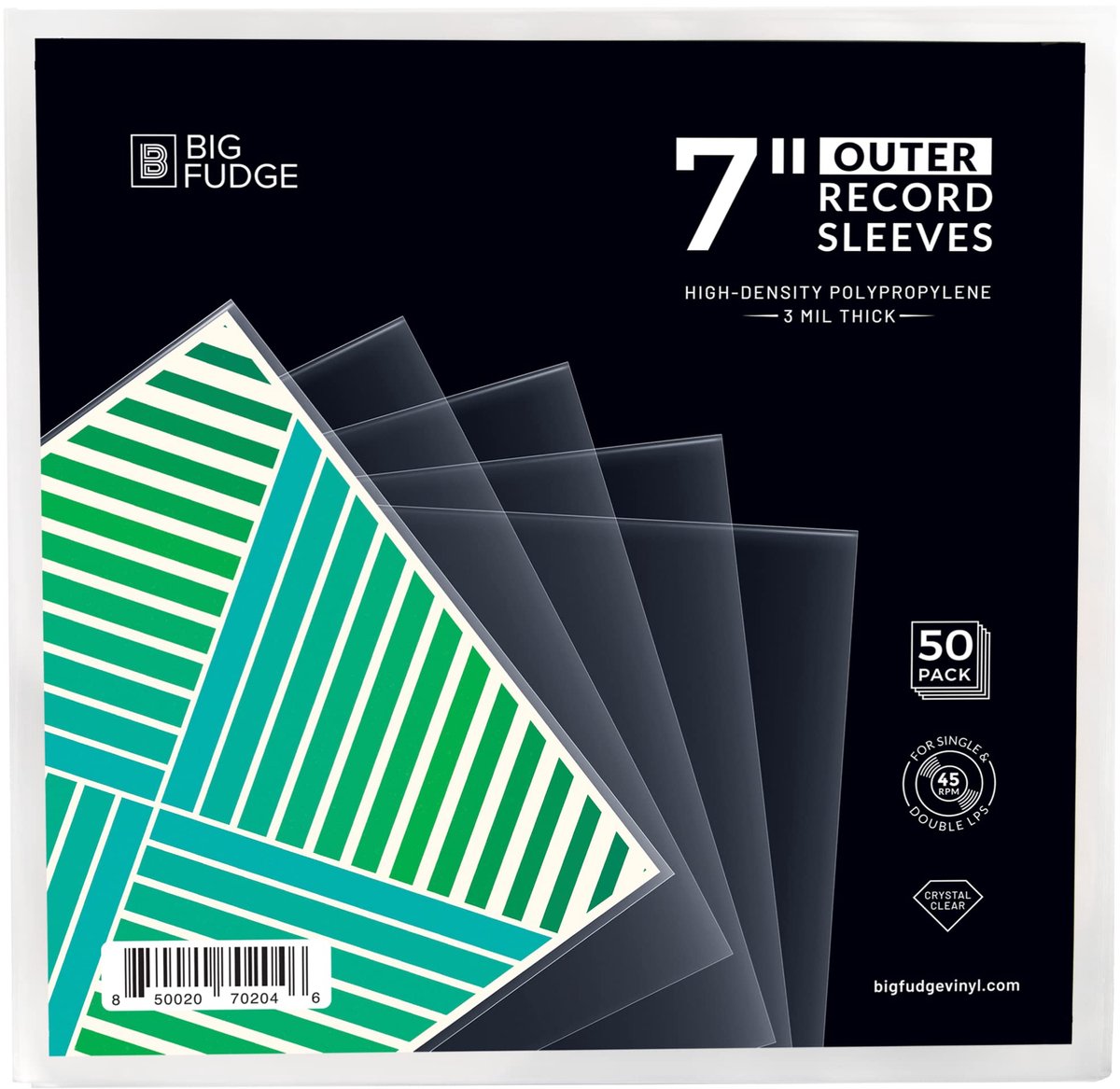Dailygoods - 50x Buitenste Vinyl Platenhoezen - Duurzaam en Kreukvrij