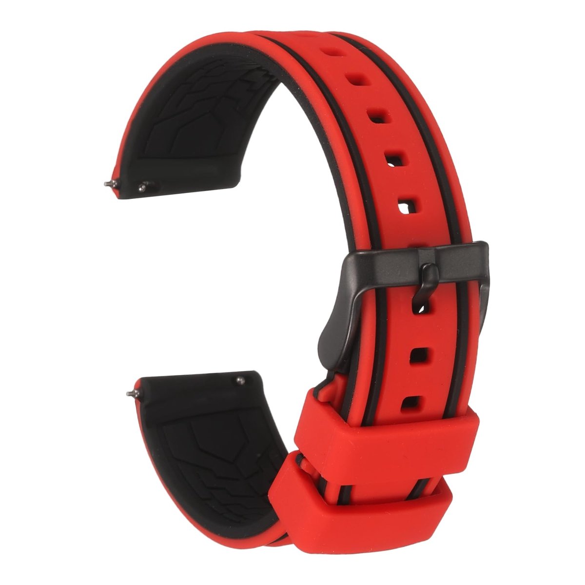 Dailygoods - Siliconen Horloge Band 20mm - Snelle Bevestiging Rubber Zacht voor Mannen en Vrouwen