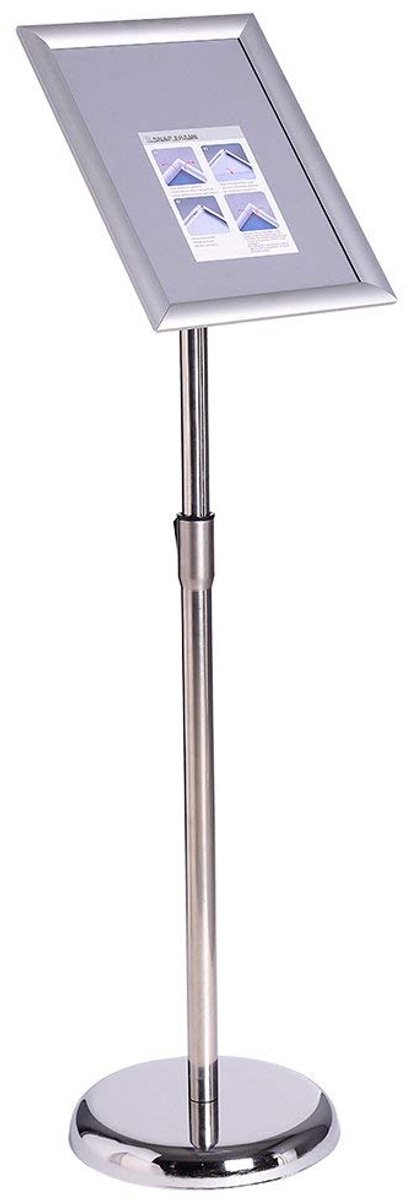 Dailygoods - Aluminium Posterhouder met Verstelbare Voet - A3 Display Stand