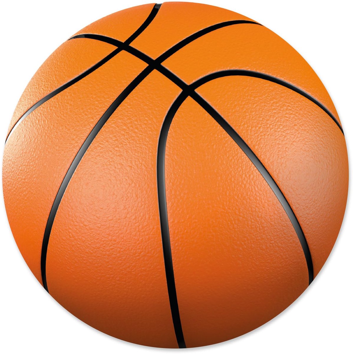 Dailygoods - Muismat met Basketbalmotief - Ø 22 cm Rond