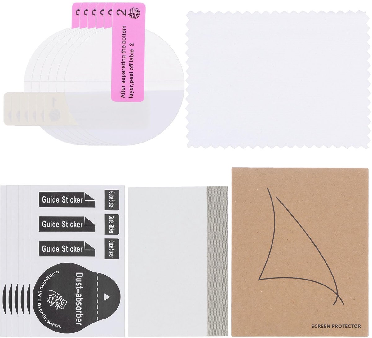 Dailygoods - 6 Stuks HD Screen Protector voor Smartwatch - Ultra Dunne en Krasbestendige TPU Film