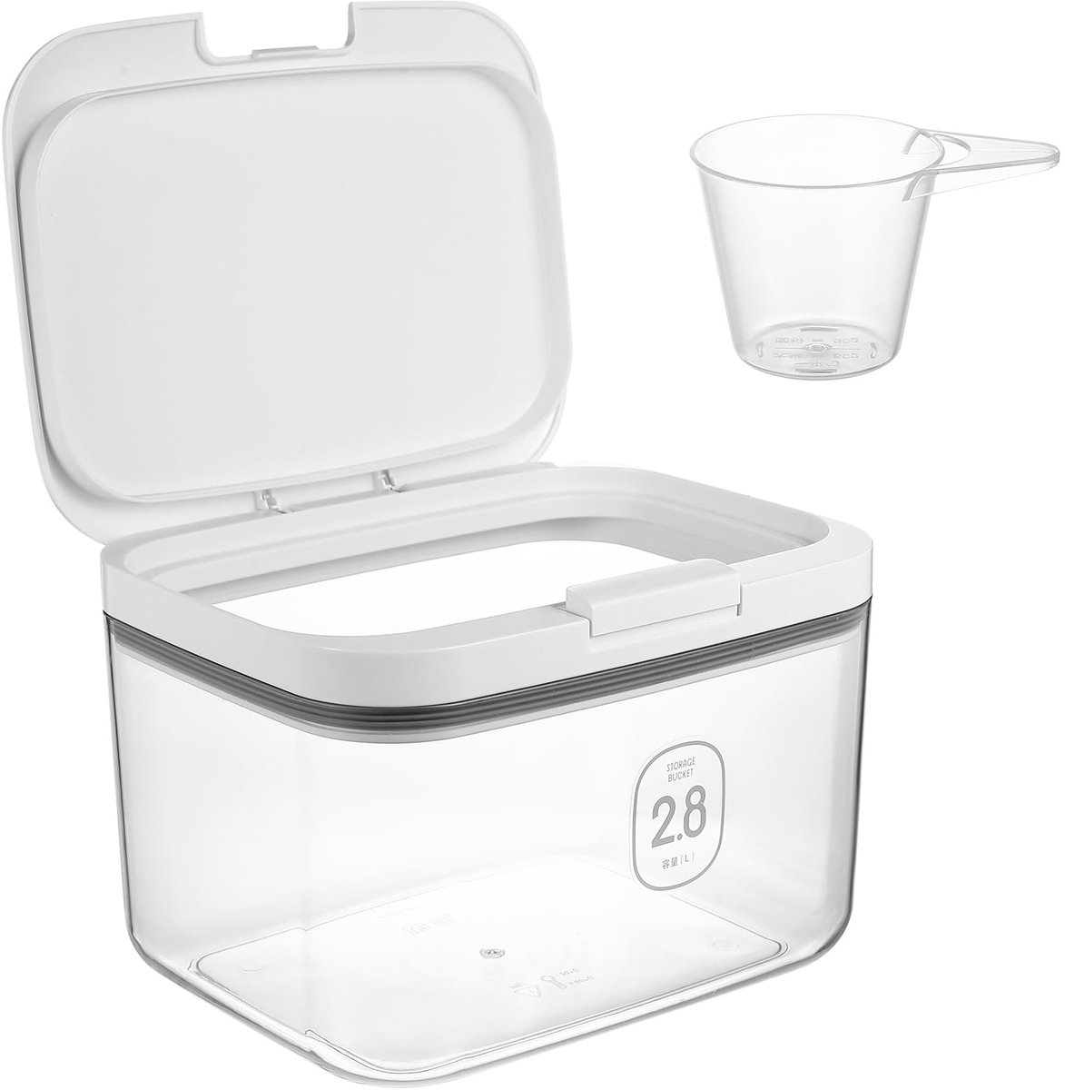 Dailygoods - Vloeibare wasmiddeldispenser, 2,8 l opbergdoos voor wasmiddel