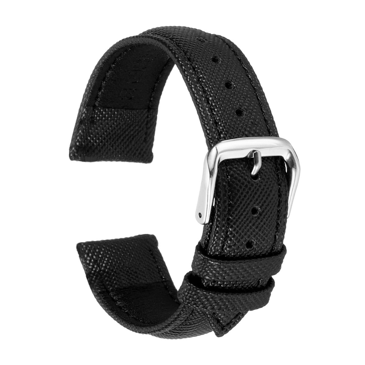 Dailygoods - Echte Leren Horlogeband 20 mm - Dunne Vervangende Koeienhuid Strap voor Smartwatch