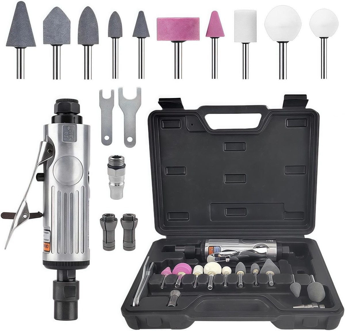 Dailygoods - Pneumatische Schuurset voor Schuren en Polijsten - Mini Polijstmachine