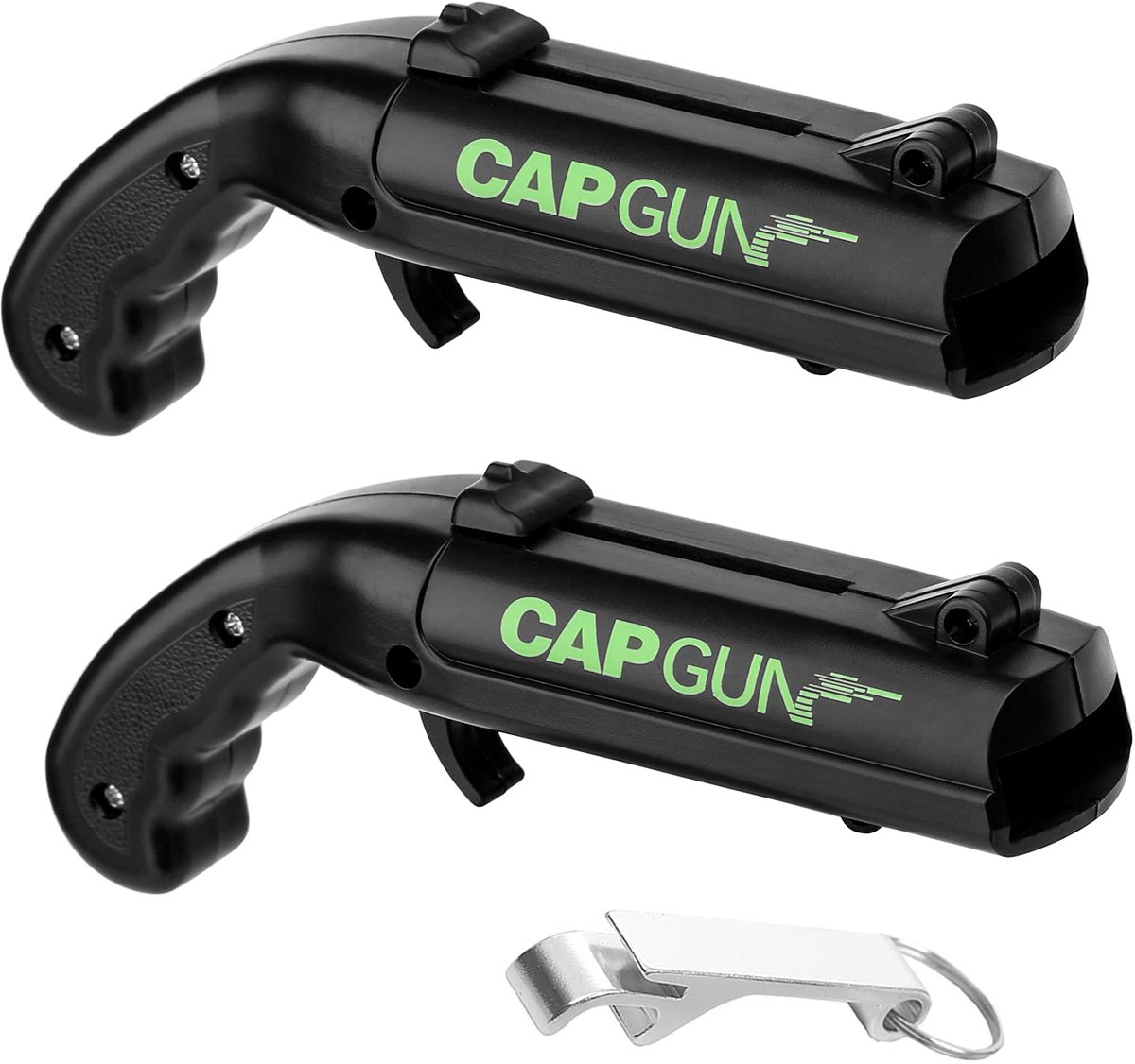 Dailygoods - Set van 2 Grappige Flessenopener in Cap Gun Stijl - Voor Feestjes en Cadeaus