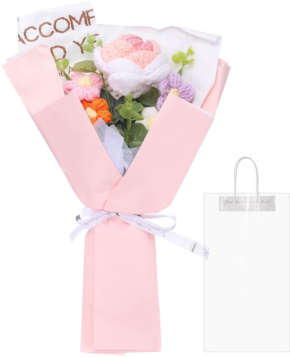 Dailygoods - Gehaakte Bloemen - Kunstmatige Boeketten voor Moederdag en Decoratie