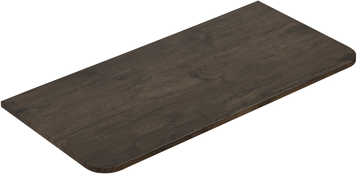 Wiesbaden Sulora Topblad Afgeronde Hoeken - 80x48cm - Bruin Eiken