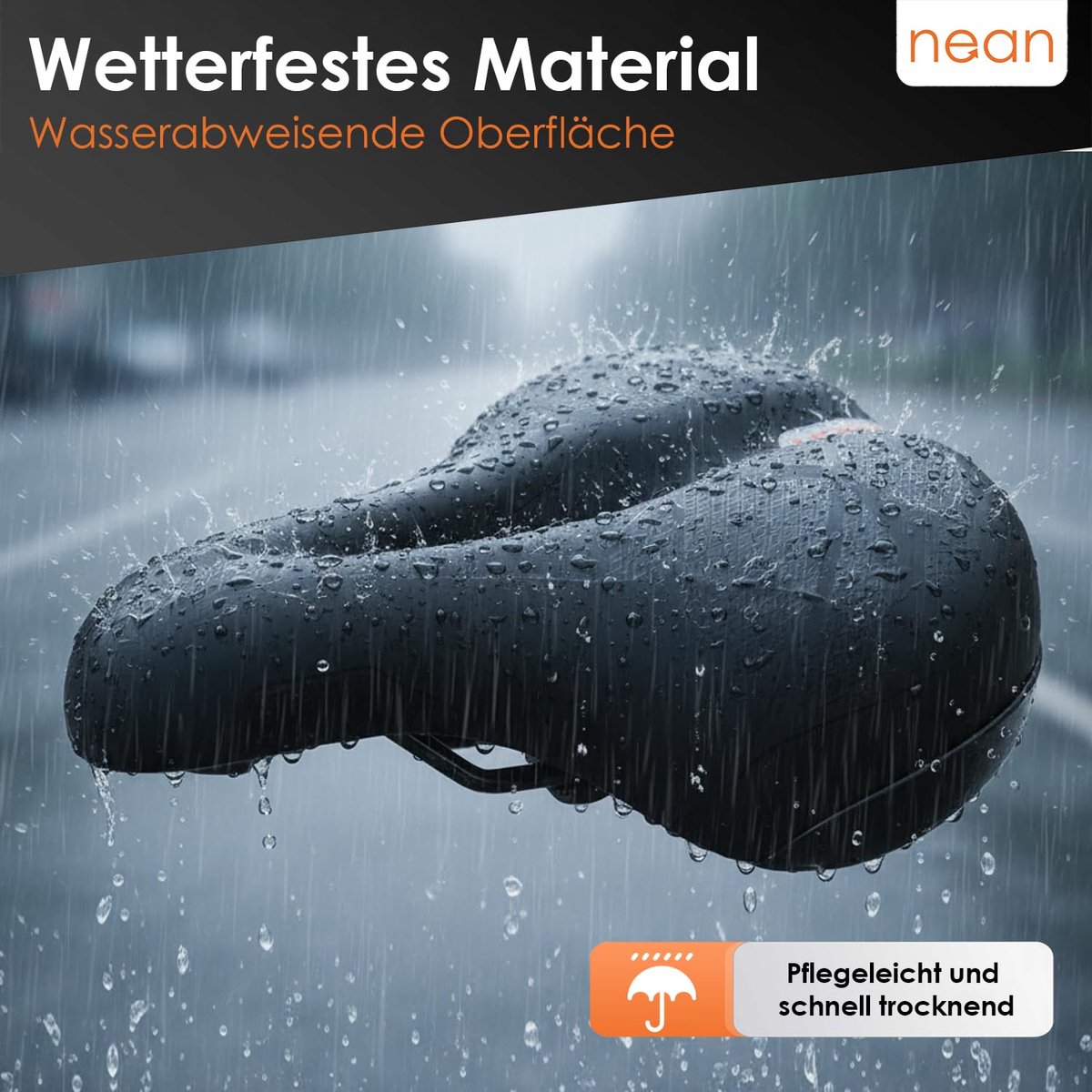 SnelShoppen - Ergonomisch Fietszadel Comfort, Schokdempend, Inclusief Zadelklem, Ideaal voor Fietstochten, Stadsfietsen en Recreatieve Ritjes, Duurzaa