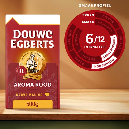 Douwe Egberts Aroma Rood Grove Maling filterkoffie - 6 x 500 gram