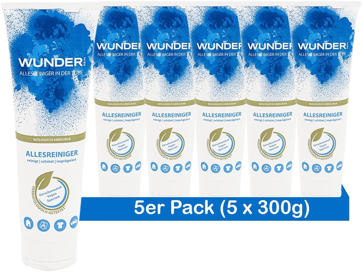 SnelShoppen - Wunderrein Allesreiniger Set - Vloerreiniger, Armatuurreiniger, Grillreiniger, Spoelsteenreiniger, Glasreiniger - Vetoplosser en Vuilver