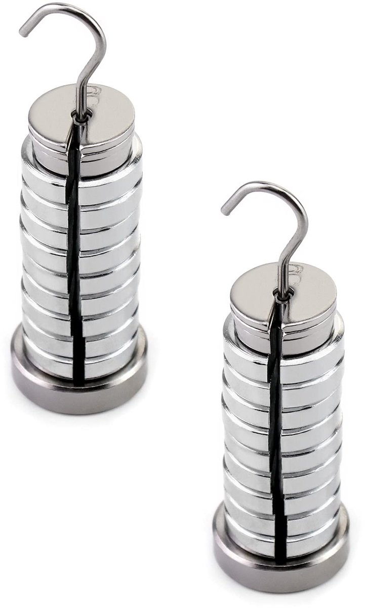 SnelShoppen - QWORK Slotted Weight Set - 2 Sets van 13 Gewichten met Hanger en Case - 250g Per Set - Ideaal voor Fitness, Sport, en Training