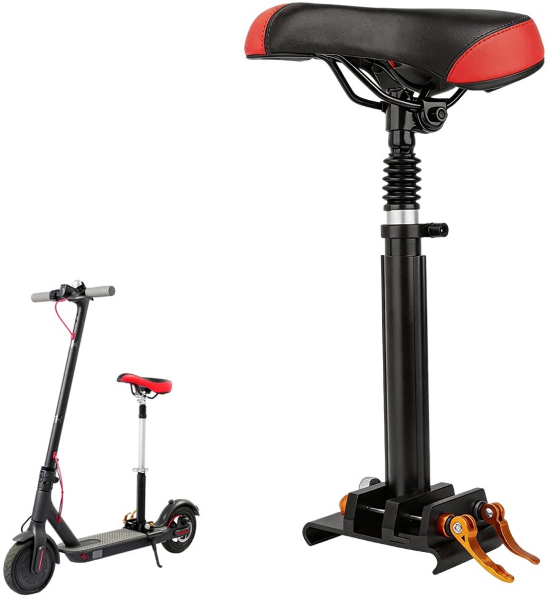SnelShoppen - E-scooter Zitting met Veren, Schokbestendig, In Hoogte Verstelbaar, Elektrische Scooter Zadel, E-roller Zitting, Comfortabel en Duurzaam