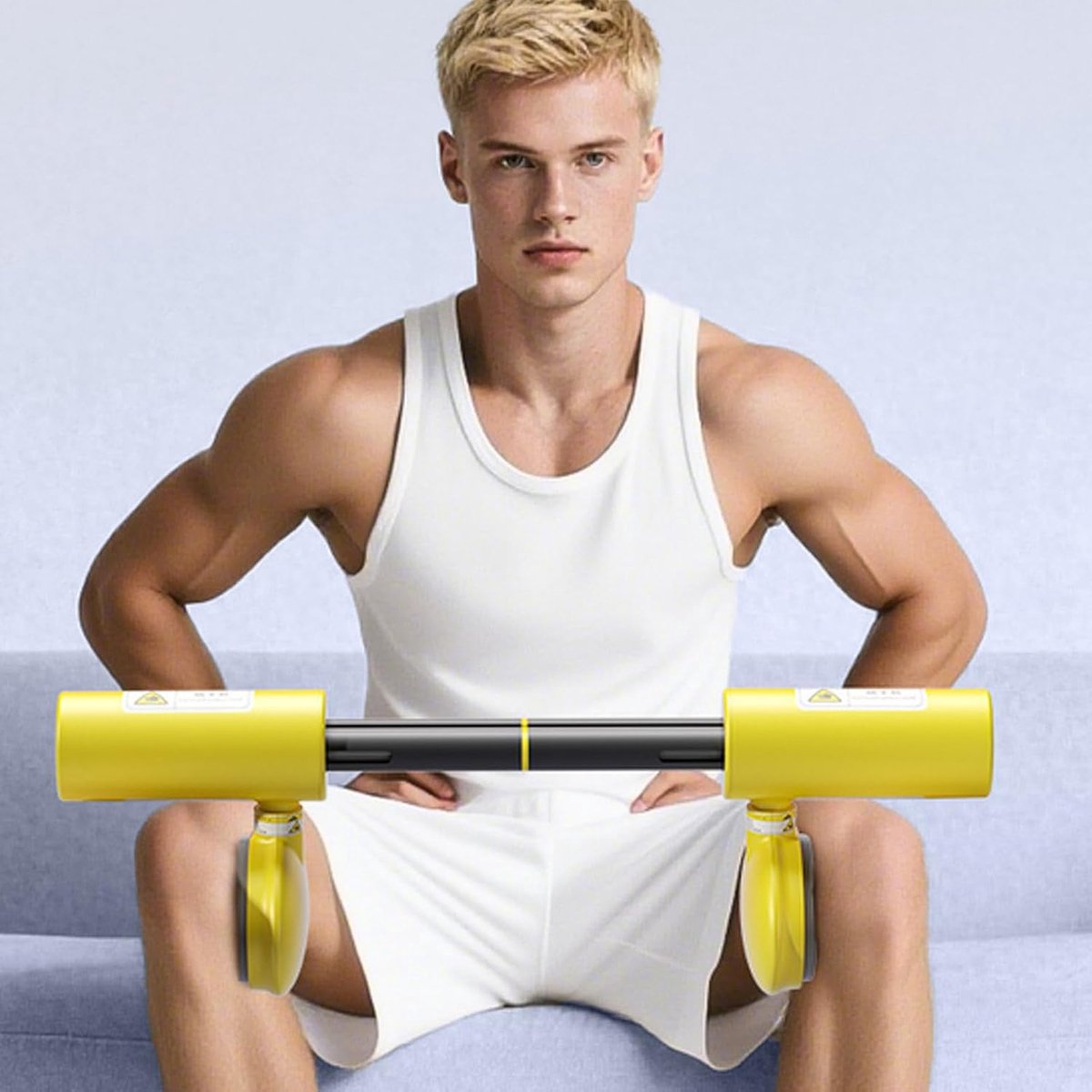 Verstelbare Beentrainer - Dij Trainer - Spiertoning - Compact Opvouwbaar - 15.6 x 28.3 x 15.6 cm - Geel