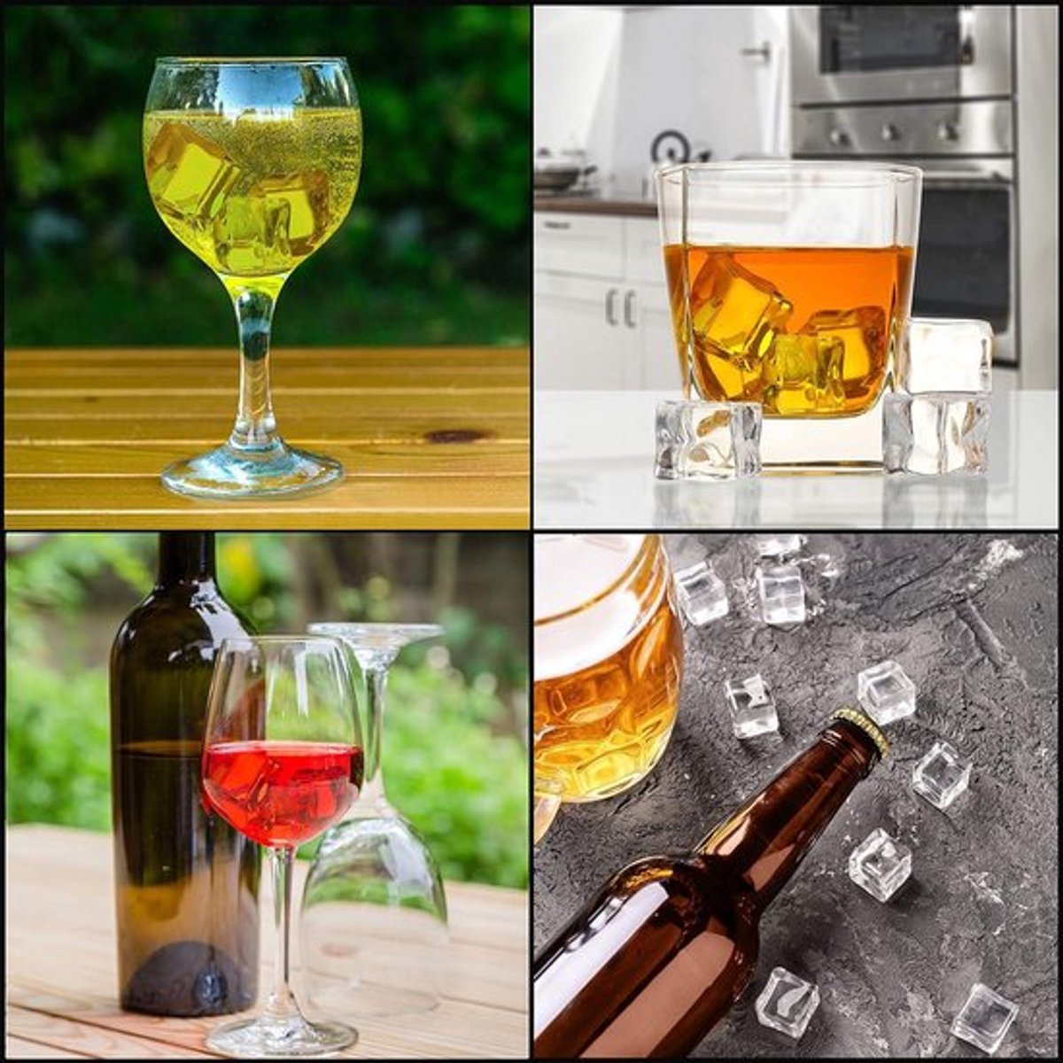 Helder Acryl Ijs Steentjes (100 stuks) voor Huisdecoratie, Huwelijk Display en Keuken - Artificiële Plastic Ijsklontjes - Vazenvuller Fotografie - Kopstuk Decoratie
