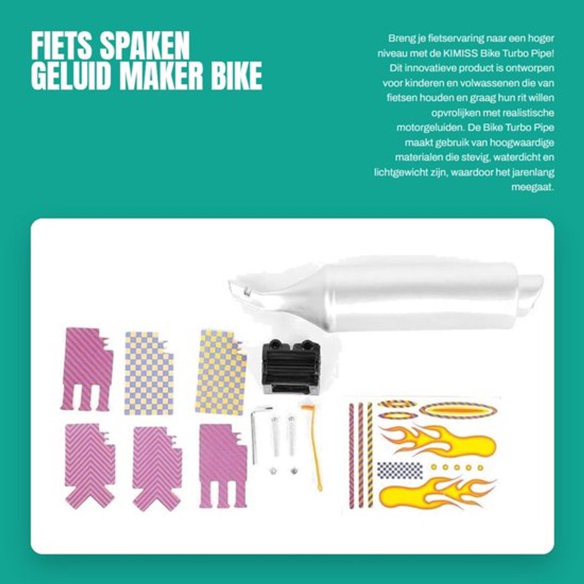 Fiets Spaken Geluid Maker - Bike Turbo Pipe - 6 Geluidskaarten - Fietsaccessoire - Geluidseffecten - Spaken geluidsmaker - Geschikt voor...