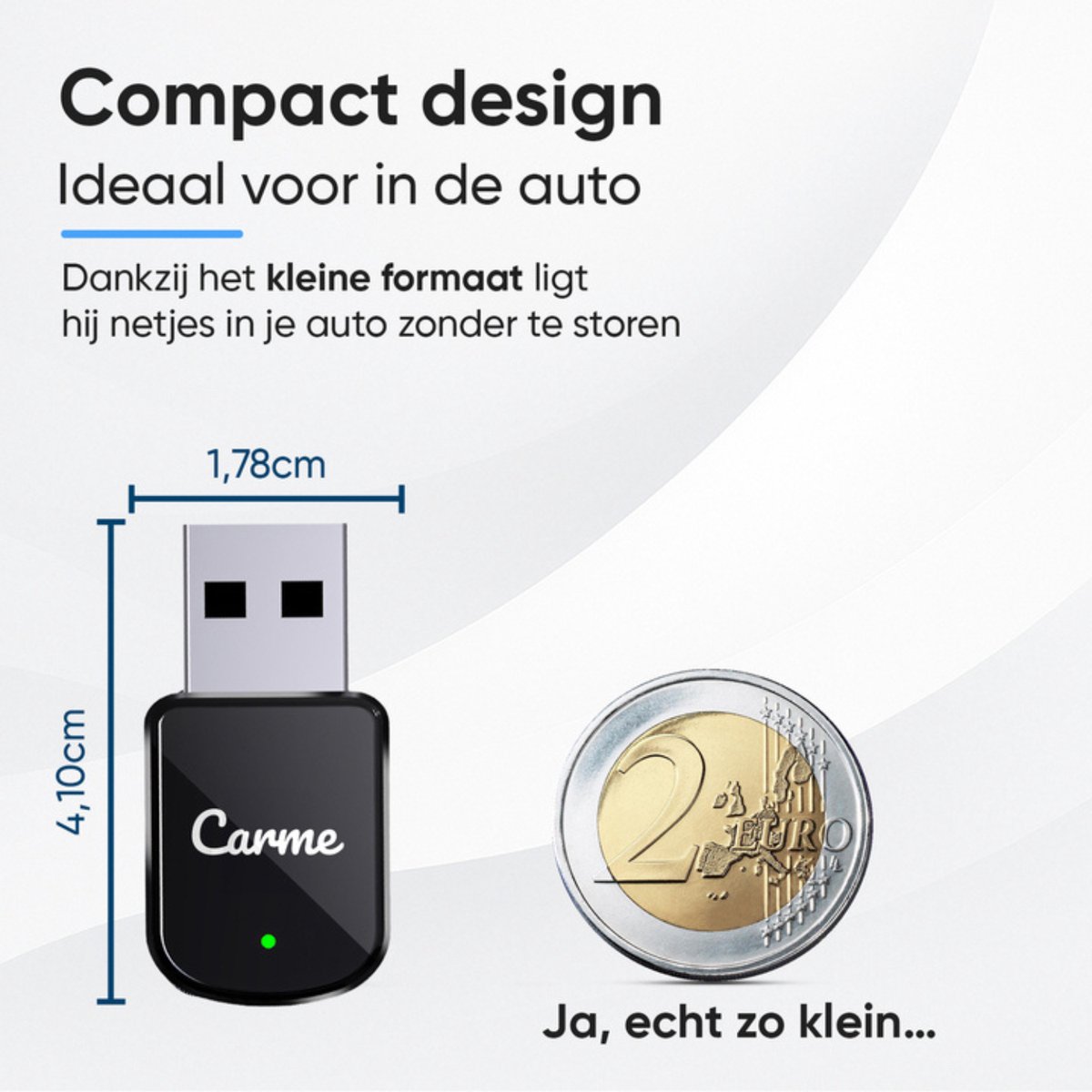 CarMe Mini 2-in-1 CarPlay Dongle V3 - CarPlay Adapter - Draadloos CarPlay & Android Auto - USB-A & USB-C - Android Auto Dongle - Apple Carplay - Zwart — cadeau in Gadgets - foto 4