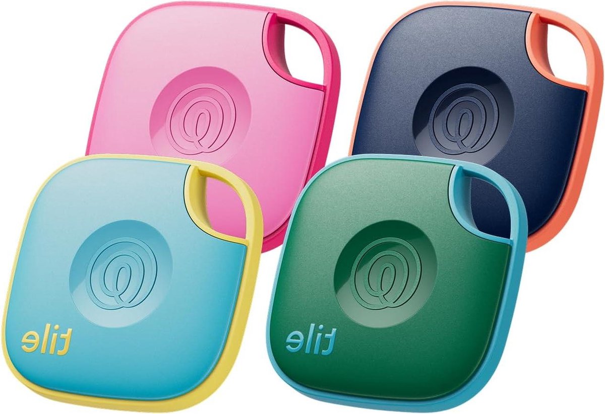 Bluetooth Tracker - Sleutelfinder Itemfinder - Spullen Terugvinden - SOS Melding Functie - 4 Stuks - Meerdere Kleuren