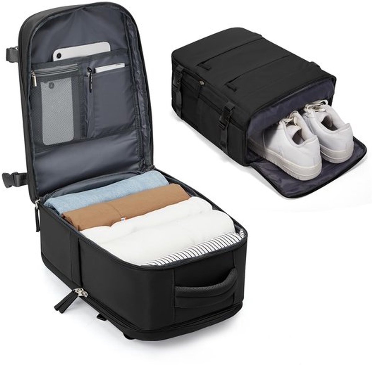 Rugzak 40x30x20 Waterdicht - Reistas Handbagage - Lichtgewicht - Verstelbaar - Duurzaam - Comfortabele Draagbaarheid