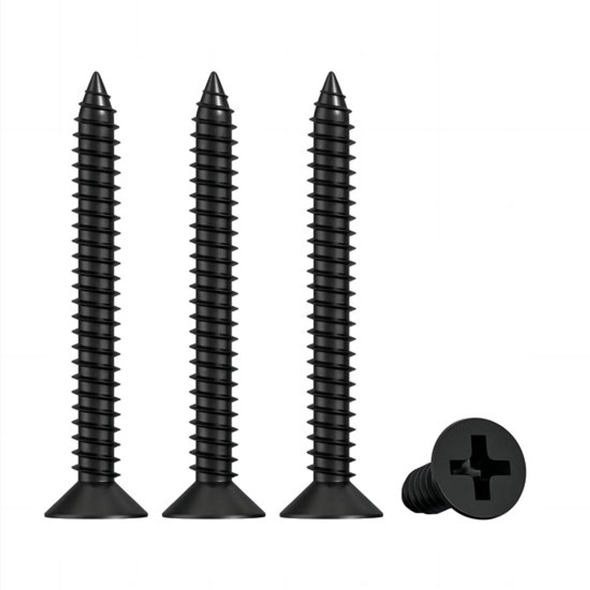 100 stuks platte plaatschroeven zelftappend M4 x 16 mm voor hout - Set van kruiskop zelftappende schroeven