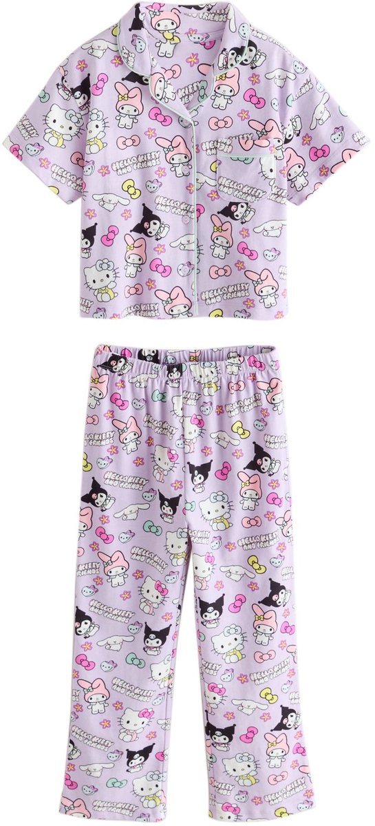 Next - Meisjes - Hello Kitty pyjama met knopen - Paars
