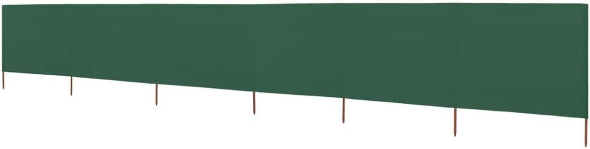 Strand windscherm - Strandparasol luifel - Bescherming tegen wind - Zes stofbanen - 800 x 80 cm - Groen
