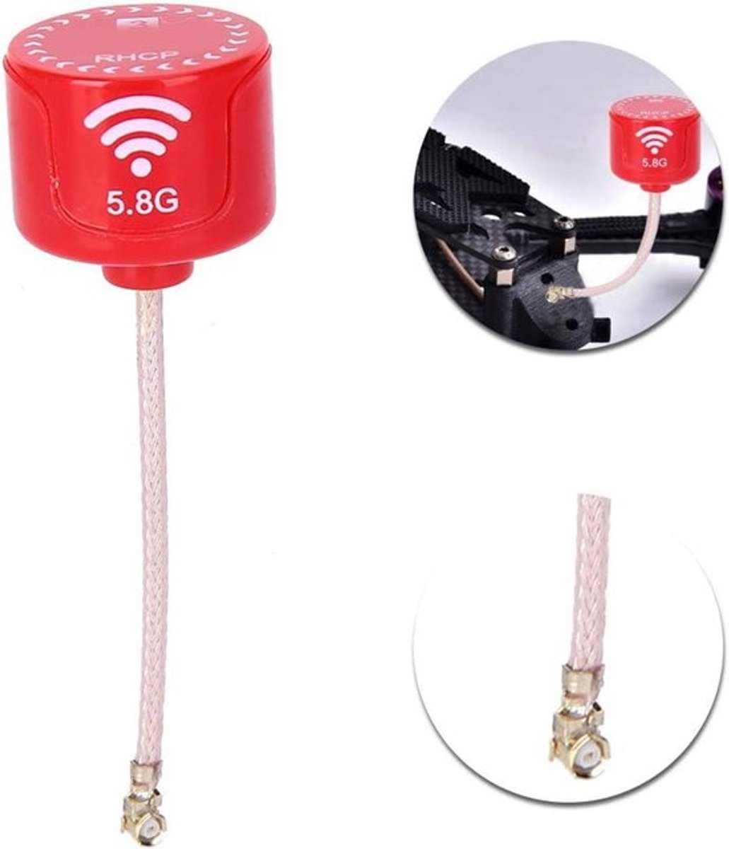 5,8 GHz RC-antenne - FPV - Laag Feederverlies - 3dBi LHCP - High Gain - Reserveonderdelen - Geschikt voor FPV Racing Drone - ABS - Outdoor gebruik