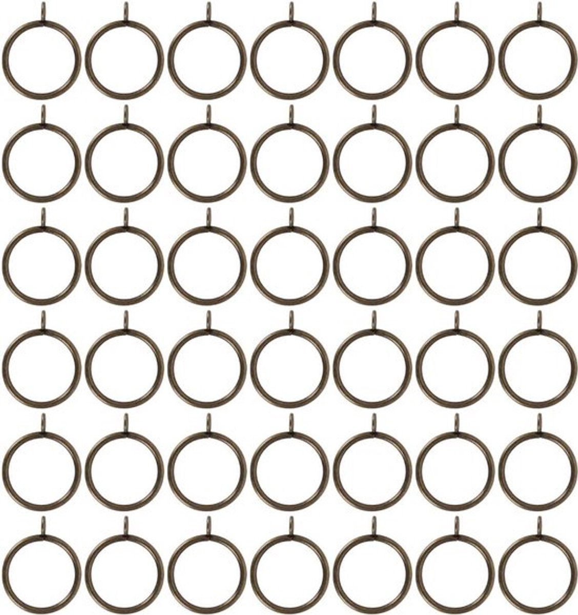 Decoratieve metalen gordijnringen voor hotels, restaurants, bars en cafés - 50 stuks, geschikt voor gordijnen - sterk en decoratief - zilverkleurig - montage gemakkelijk - veelzijdig gebruik - ideale gordijn accessoire (38 mm)