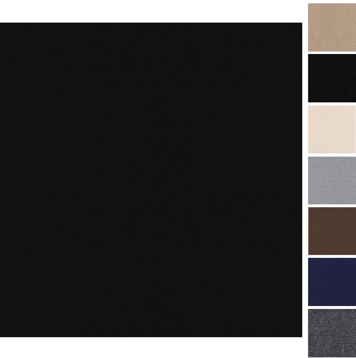 SnelShoppen - Tapijttegels Zelfklevend 50x50 cm - Set van 10 Stuks - 2,5 m² Vloerbedekking voor Woning en Kantoor - Zwarte Tapijttegels met Rugbedekki