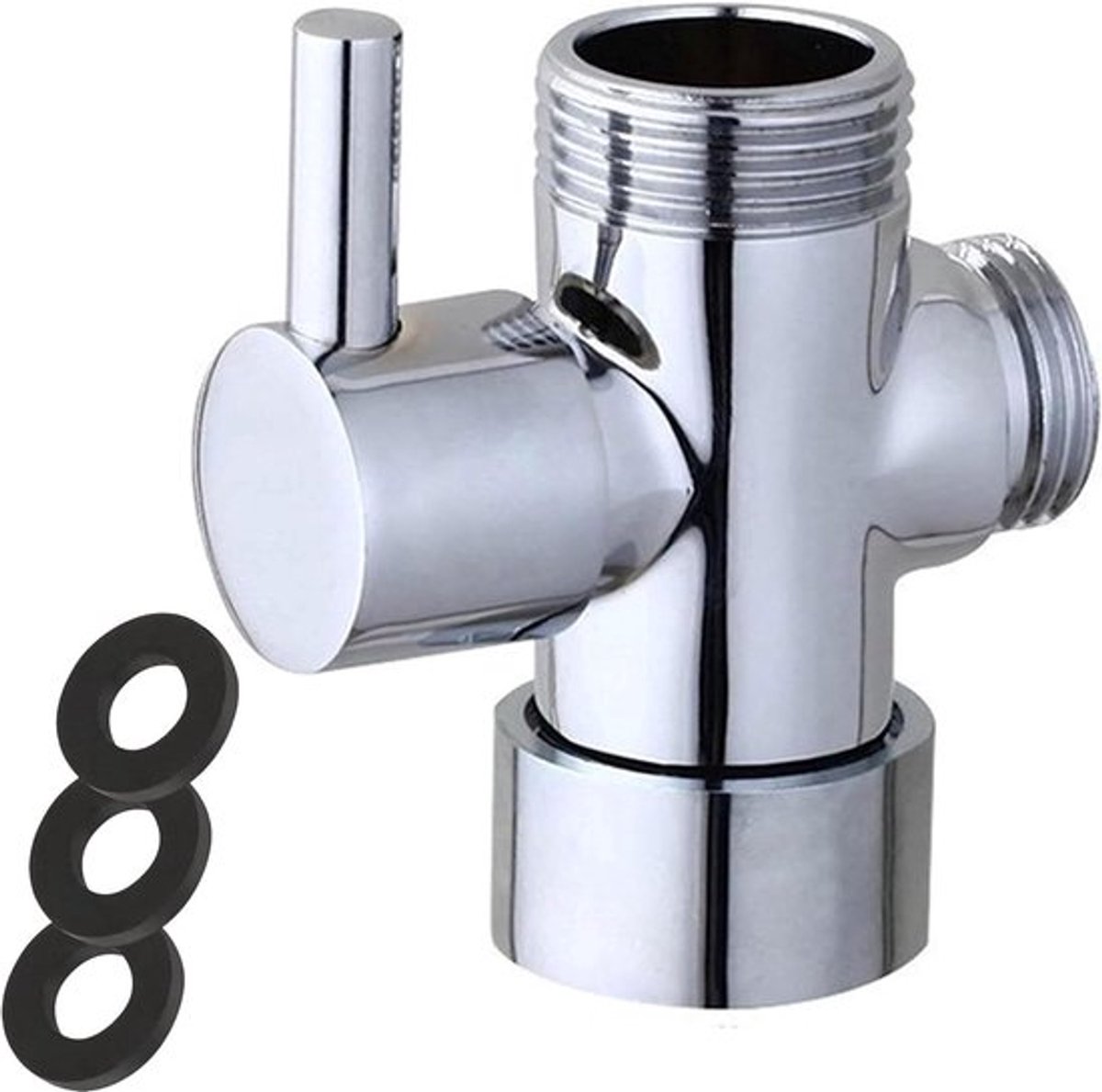 Omleidingsklep Driewegklep Schakelaar voor Douche Badkamer - Adapter Ventiel Omsteller - Handdouchekop Vaste Sproeikop - Reserveonderdeel Universeel Douchesysteem