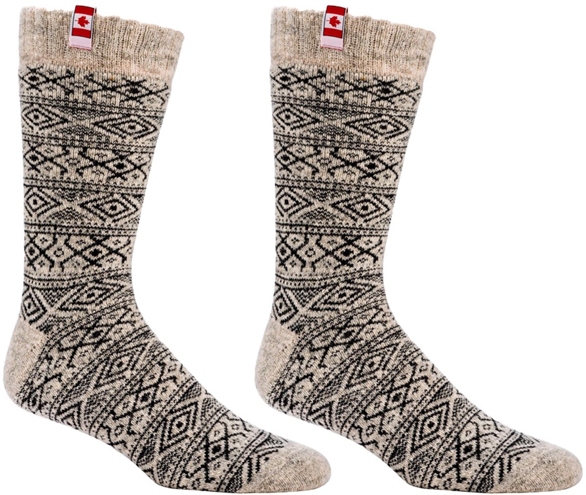 6 Paar - Canadese Sokken - Wollen Thermosokken - Socks4fun - Kleurenmix Pakket