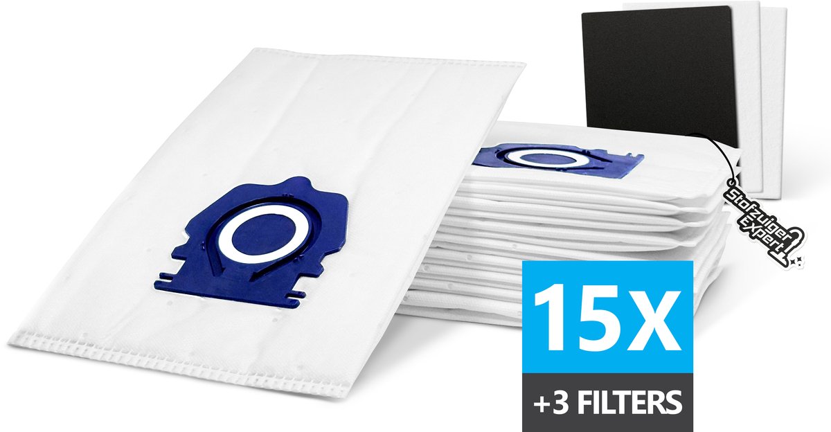 15x PREMIUM PRO 3D Stofzuigerzakken Geschikt voor Miele GUARD - 15 Stofzakken + 2x Hygiëne en 1x Motor filter meegeleverd! Premium kwaliteit zakken - Cat & Dog - Anti Allergie -Geschikt voor o.a. Miele GUARD L1, M1, S1
