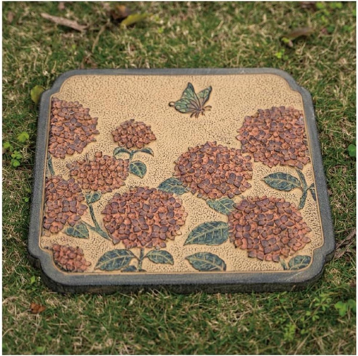 Achthoekige Stapsteen - Decoratieve Gazon Steen - Pad Aanleggen - Stevige Cementconstructie - 41 x 41 cm - Grijs