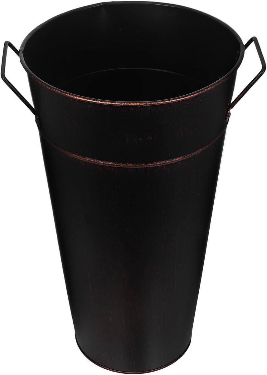 Metalen Brandhoutemmer - Houtstapelmand Houtdrager - Haardhout Opslag - Ruim Ontwerp - 35x22.5x20 cm - Donkerbruin