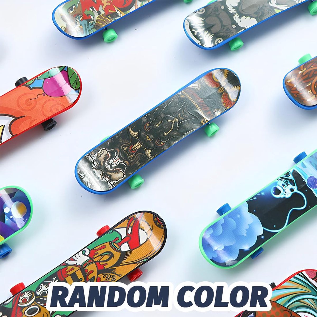 Dailygoods- Vingerboard 12-delige set - Vingerskateboard - Antislip - Slijtvast - Duurzaam - Hoogwaardig materiaal