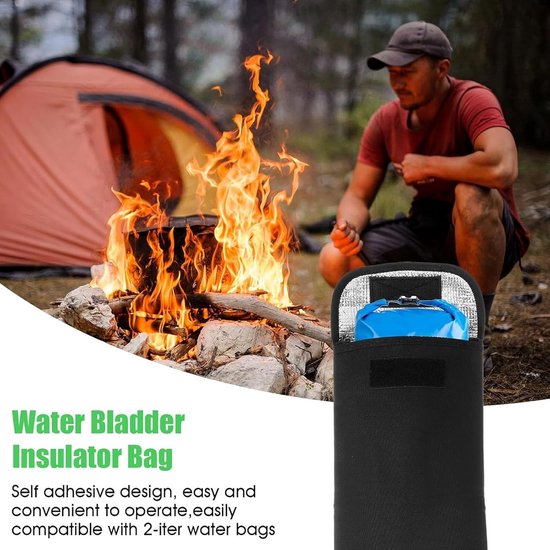 Geïsoleerde Waterzak - Drinkzak Isolatiehoes - Buitenactiviteiten Hydratatie - Duurzaam Oxford Materiaal - 3 Liter Capaciteit - Zwart — afbeelding 4