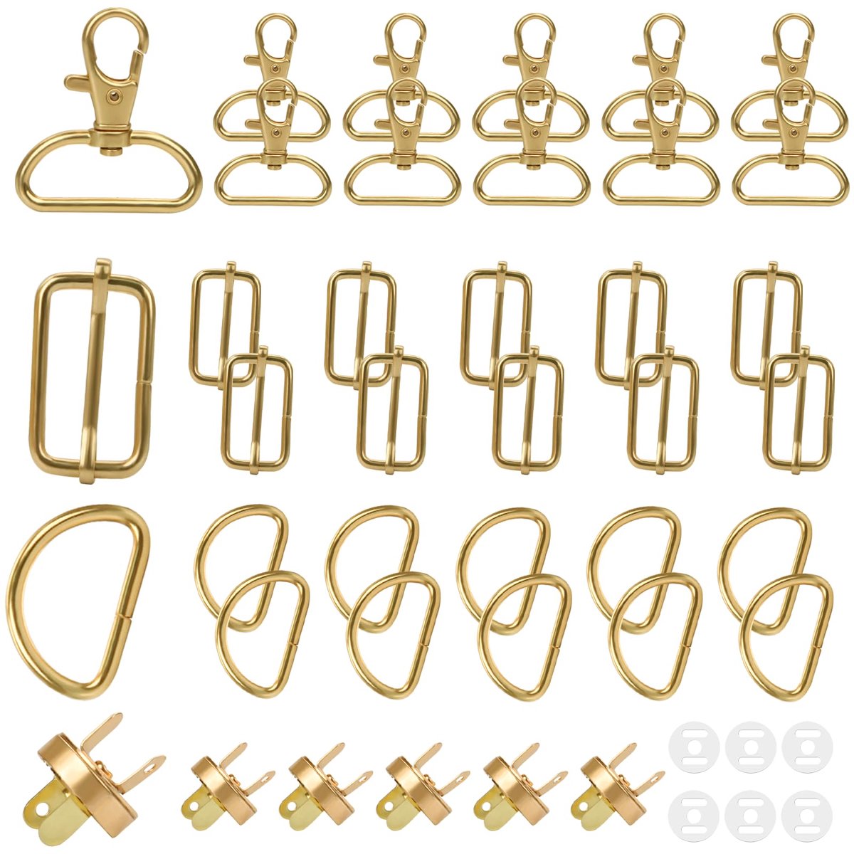Dailygoods - 38 Stuks Karabijnhaken voor Tassen en Accessoires