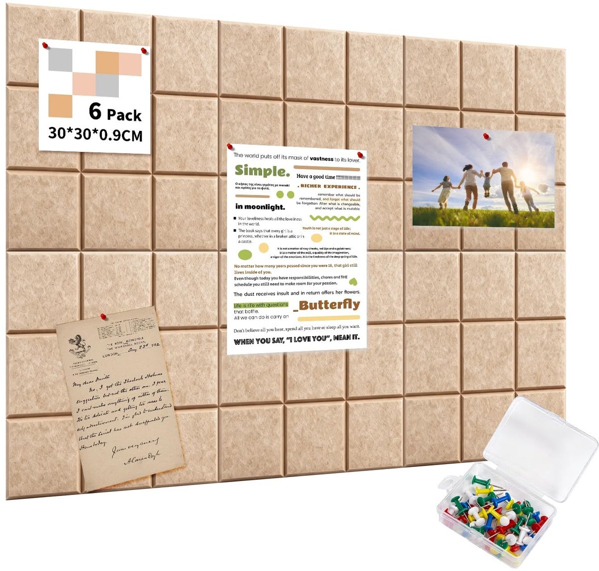 Dailygoods - Grote Zelfklevende Kurk Prikbord 90x60cm - Multifunctionele Wanddecoratie