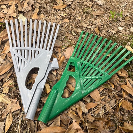 Bladhark Brede Grijper - Tuinhark Grasvanger - Gazon Onderhoud - Ergonomische Gebogen Steel - 28 cm Breed - A — afbeelding 2