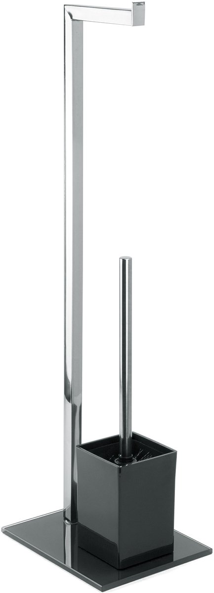 Dailygoods - Badserie Sydney - en Glas Staande Toiletset met Verwijderbare Borstelhouder