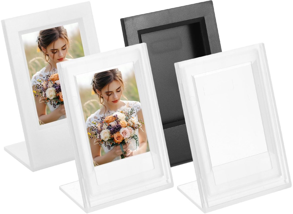 Dailygoods - 4 Stuks Mini Fotolijsten 3.8 x 2.7 Inch - Voor Foto's, Schilderijen en Posters