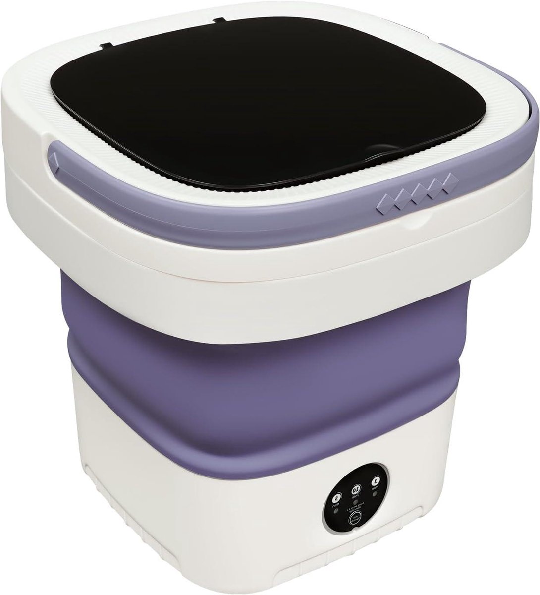 Mini-wasmachine Opvouwbare wasmachine Kleding reinigen Met centrifuge 12 Liter Paars
