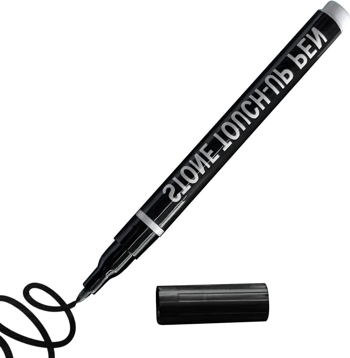 Grafsteen Markeerstift - Verfstift Herstelpen - Inscripties Bijwerken - Sneldrogende Inkt - 16 x 2 x 2 cm - Zwart