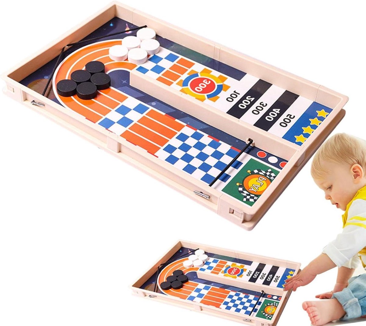 Katapultspel Puckspel - Tafelhockey Spel - Snel Spel Spelen - Slagvast Materiaal - 36 x 23 x 3 cm