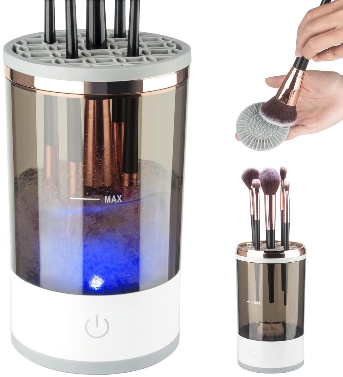 SnelShoppen - Elektrische Make-up Kwastenreiniger - Automatisch, Draagbaar, Geschikt voor Alle Kwasten, Dieptereiniging, Ideaal voor Visagisten en Mak