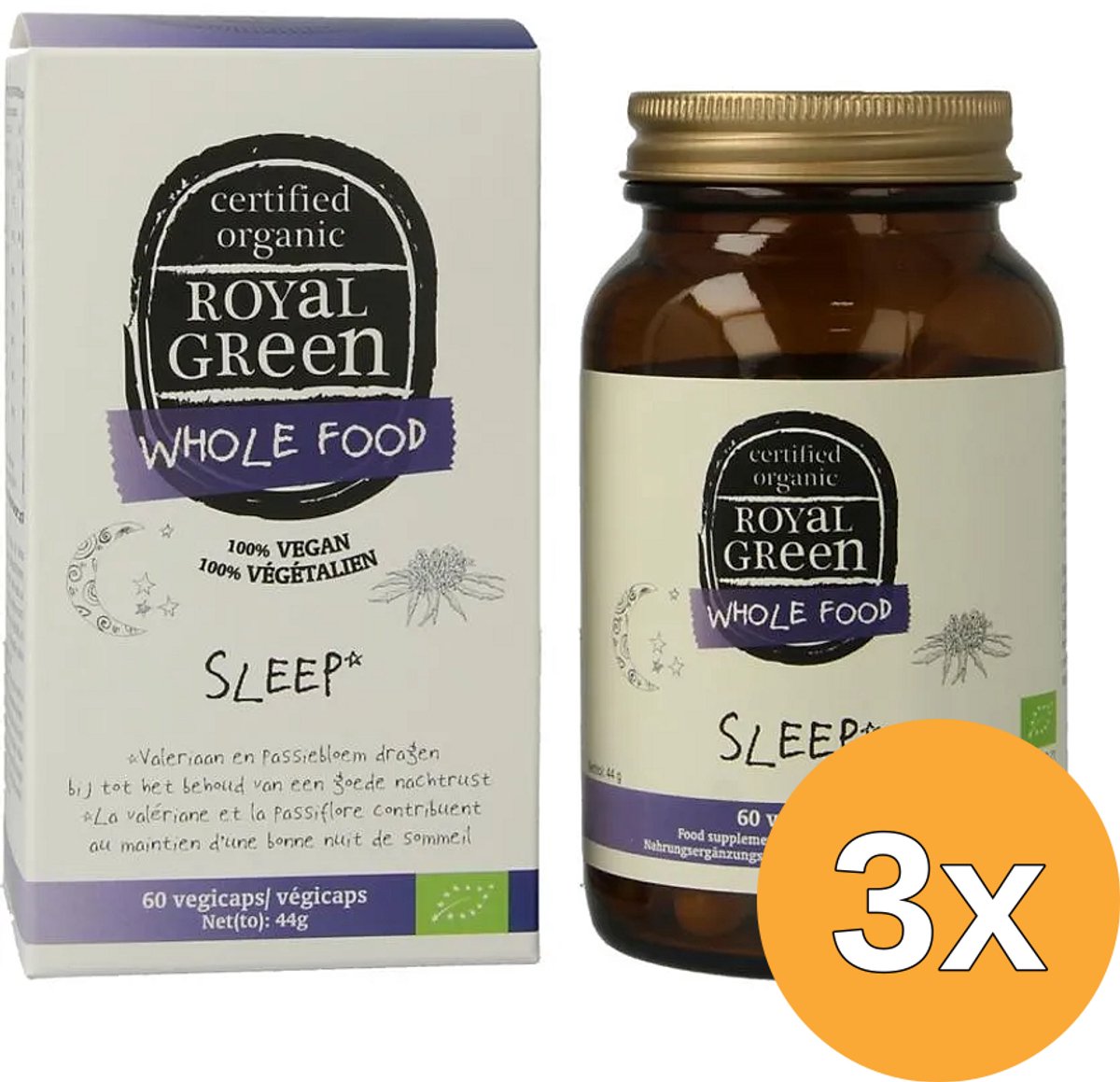 3x Royal Green Sleep Bio (60 vega capsules)