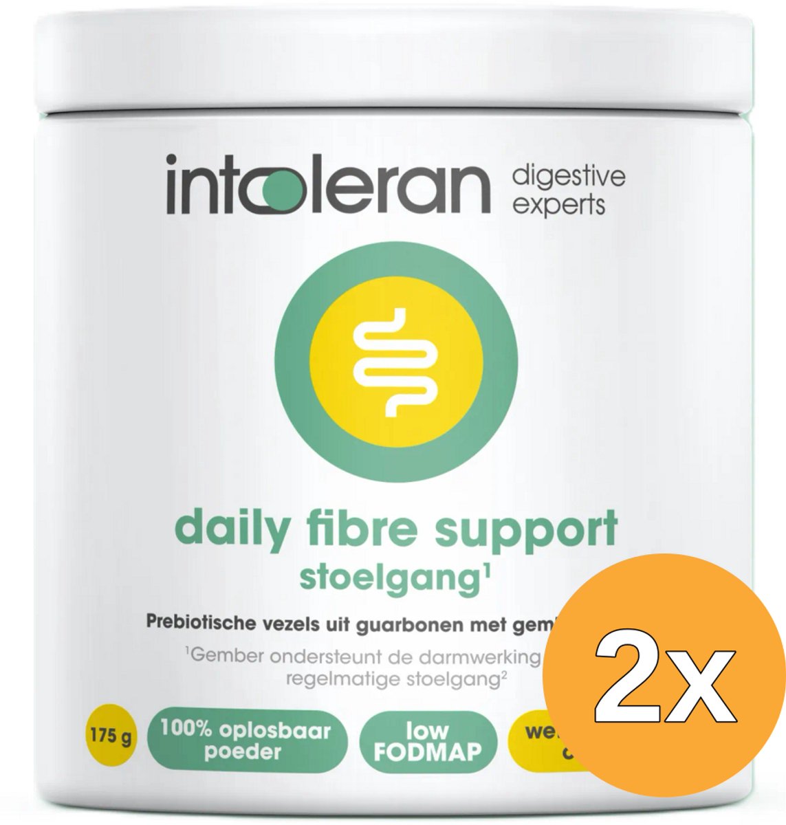 2x Intoleran Fibre Support Stoelgang Poeder (175 gr)