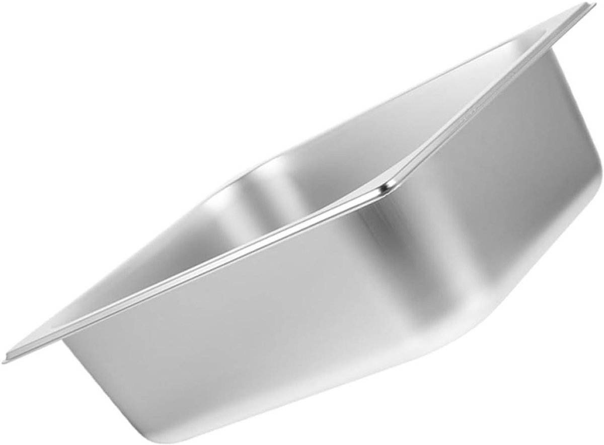 Rvs Buffetpan - Voedselcontainer Buffet - Buffet Presentatie - Afgeronde Hoeken - 168 Gram - Zilver