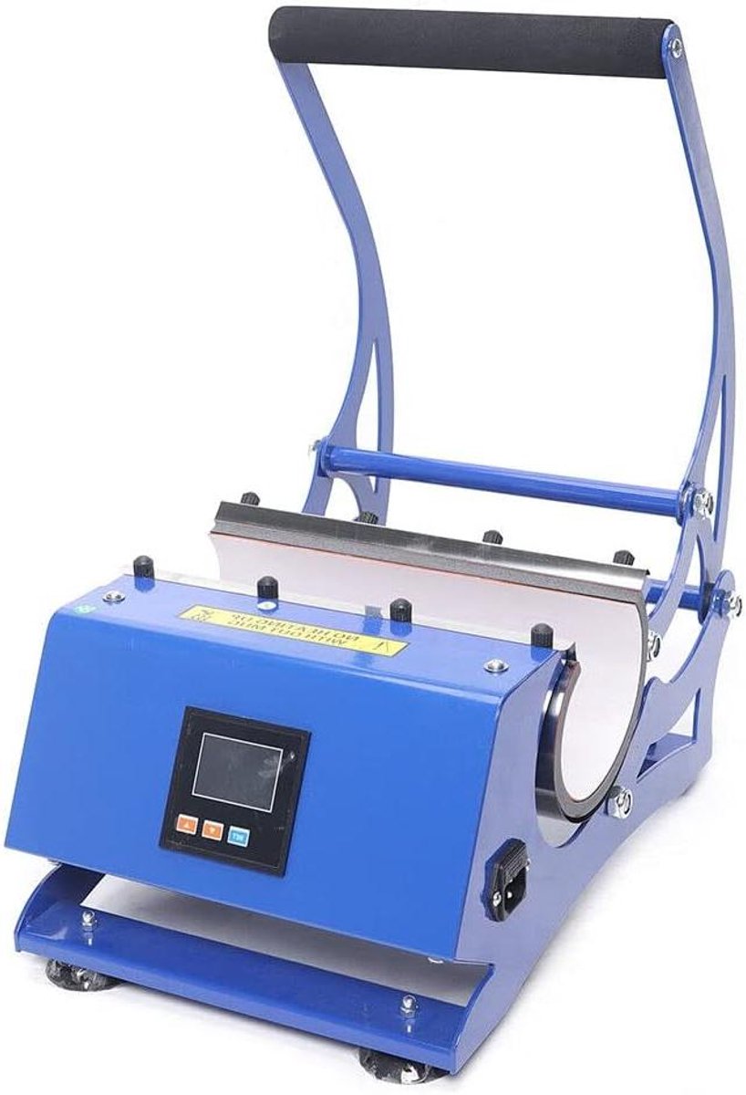 Mok Hittepers - Transferpers Sublimatiepers - Gepersonaliseerde Mokken Maken - 6-in-1 Multifunctioneel - 600 Watt - Zwart
