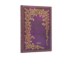 2027 New York Rose (gilded Age) Midi 12-month Hardcover Dayplanner (elastic Band Closure) Horizontal